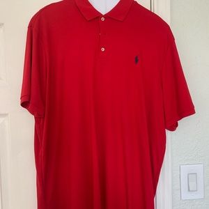 Men’s Ralph Lauren Polo Classic Fit Red Collar Short Sleeve Shirt